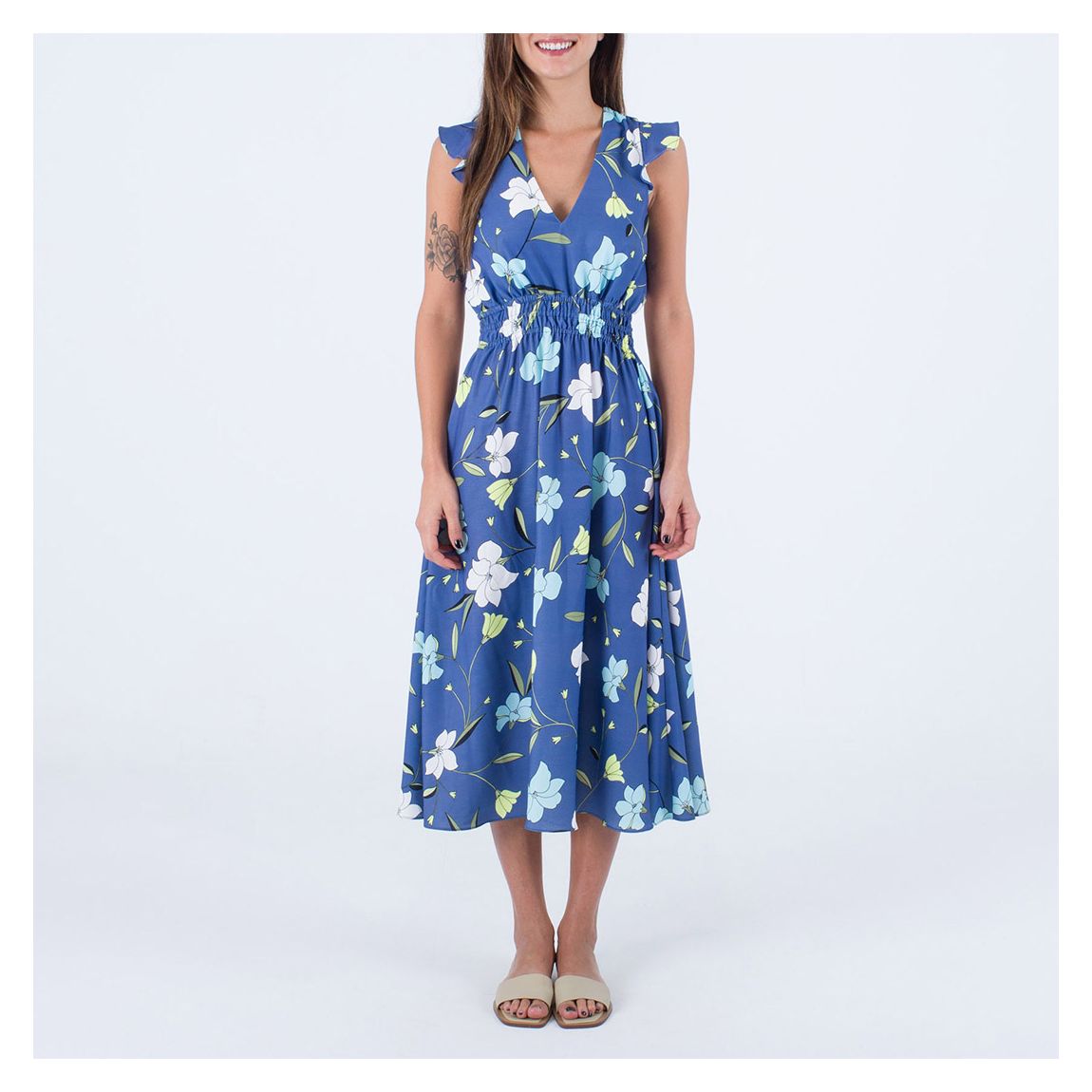Navy Poppy Maxi Dress main product photo
