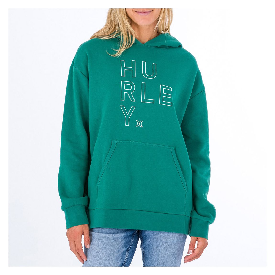 Green Outline Text Hoodie main product photo