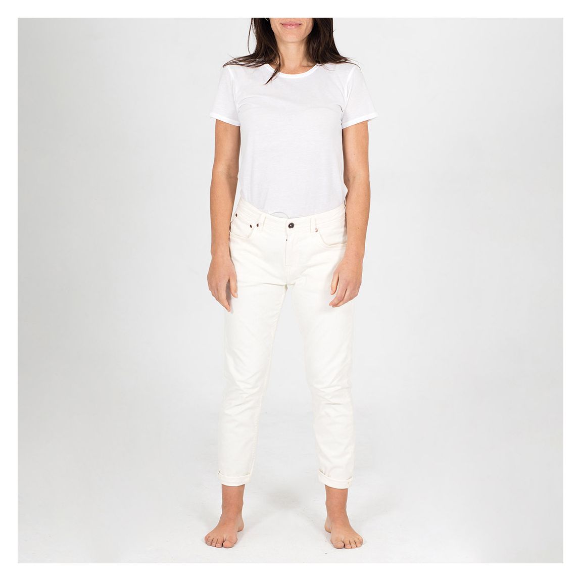 White Laney Denim Trousers main product photo