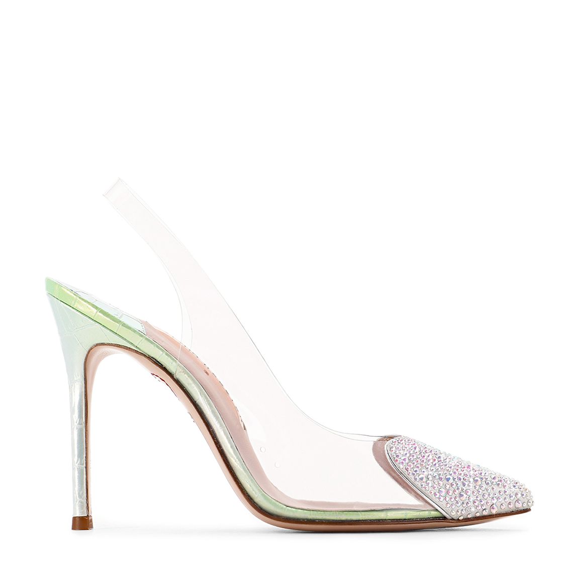 Mint Green Croc Amora Slingback main product photo