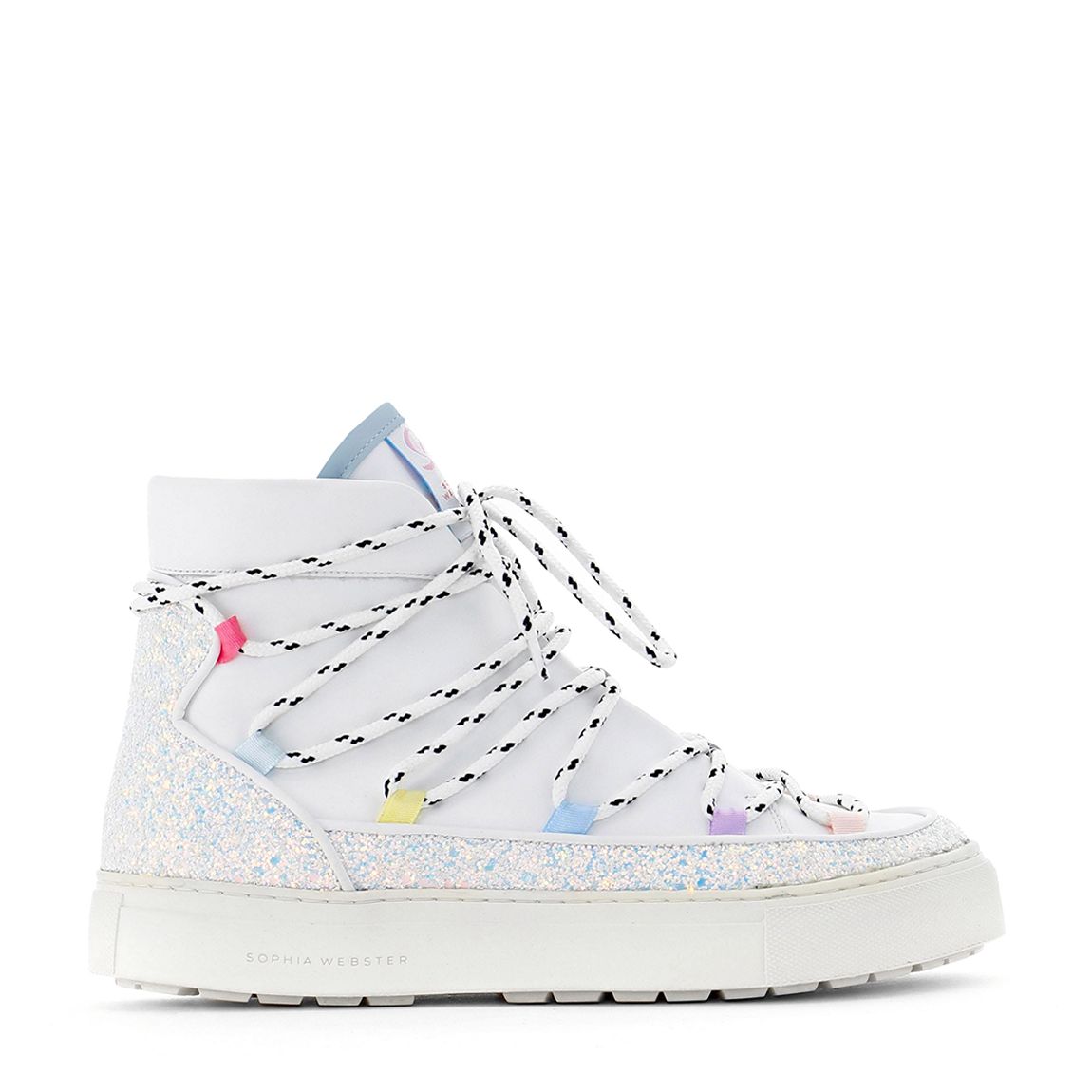 White Glitter Queenie Sneaker main product photo