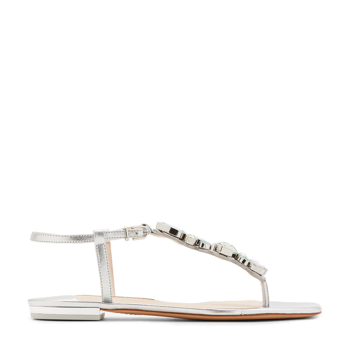 SilverPastel Ritzy Flat Sandal main product photo