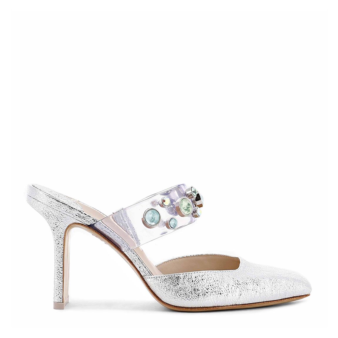 Silver Dina Heeled Mule main product photo