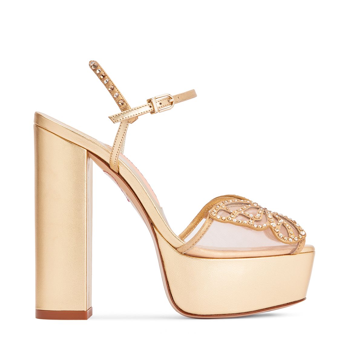 Gold Farfalla Platform Sandal main product photo