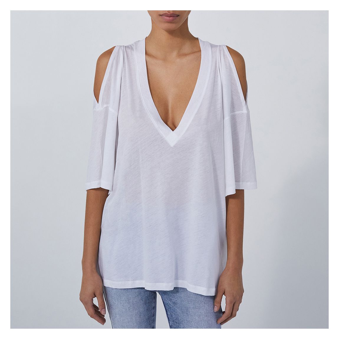 White V-neck Top main product photo