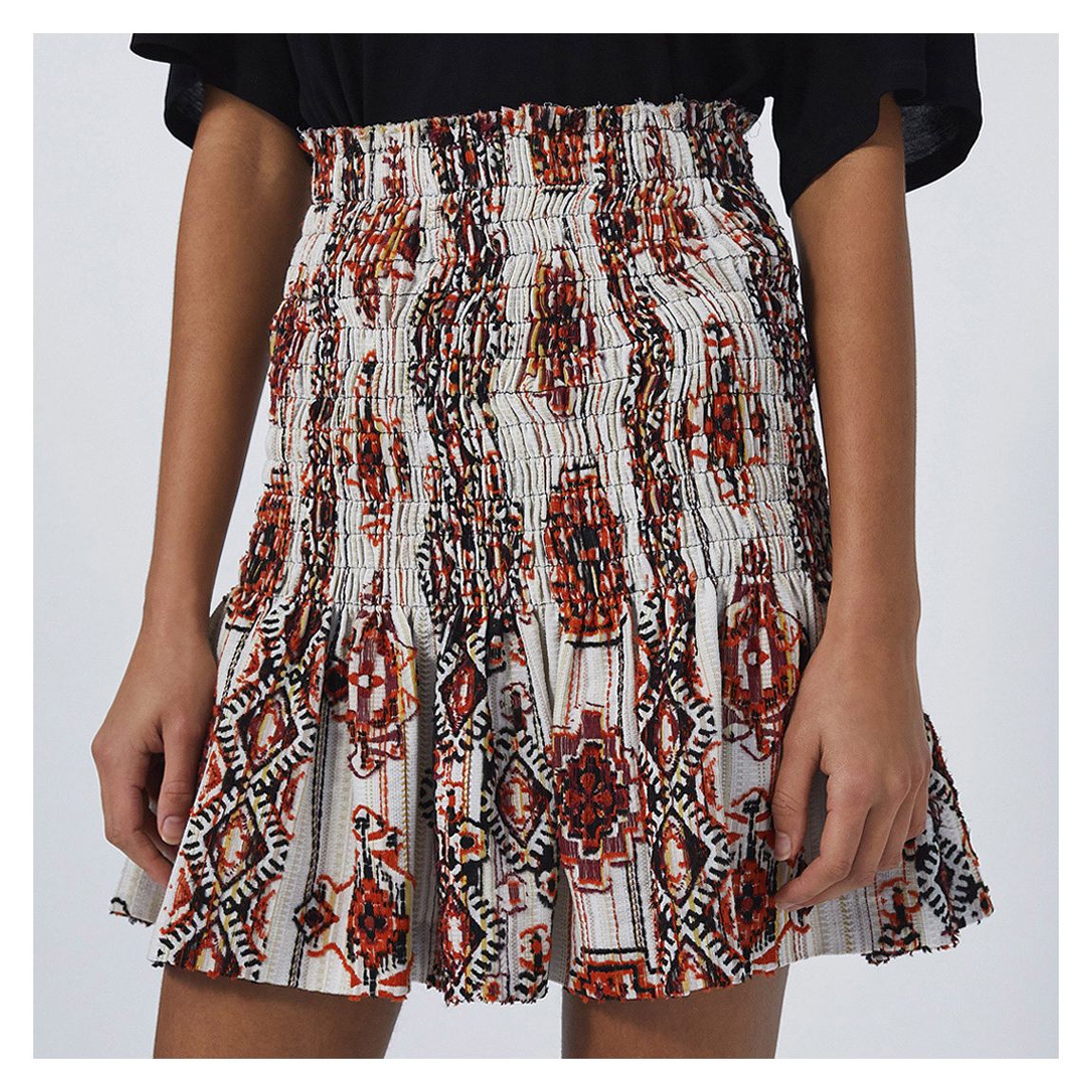 Brown and Red Mini Skirt main product photo