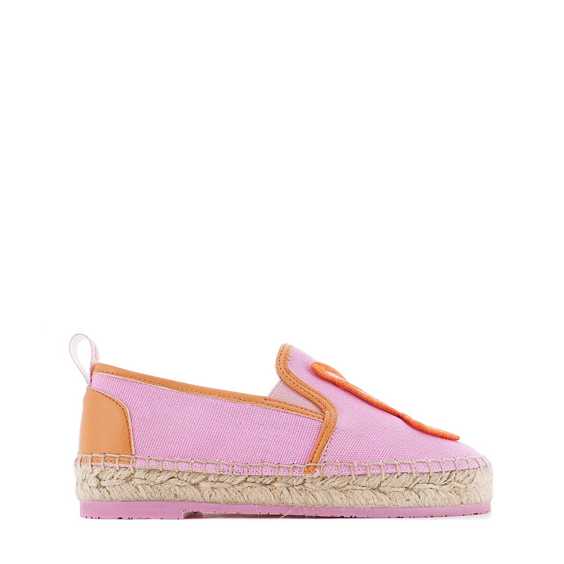 Junior Pink/Peach Butterfly Espadrille Flat main product photo