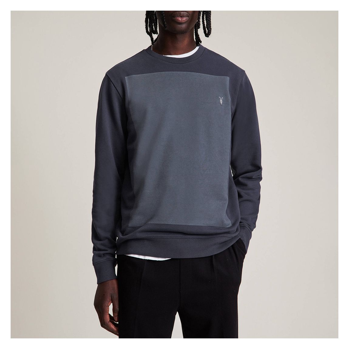 Dark Blue Lobke Cotton Sweatshirt main product photo