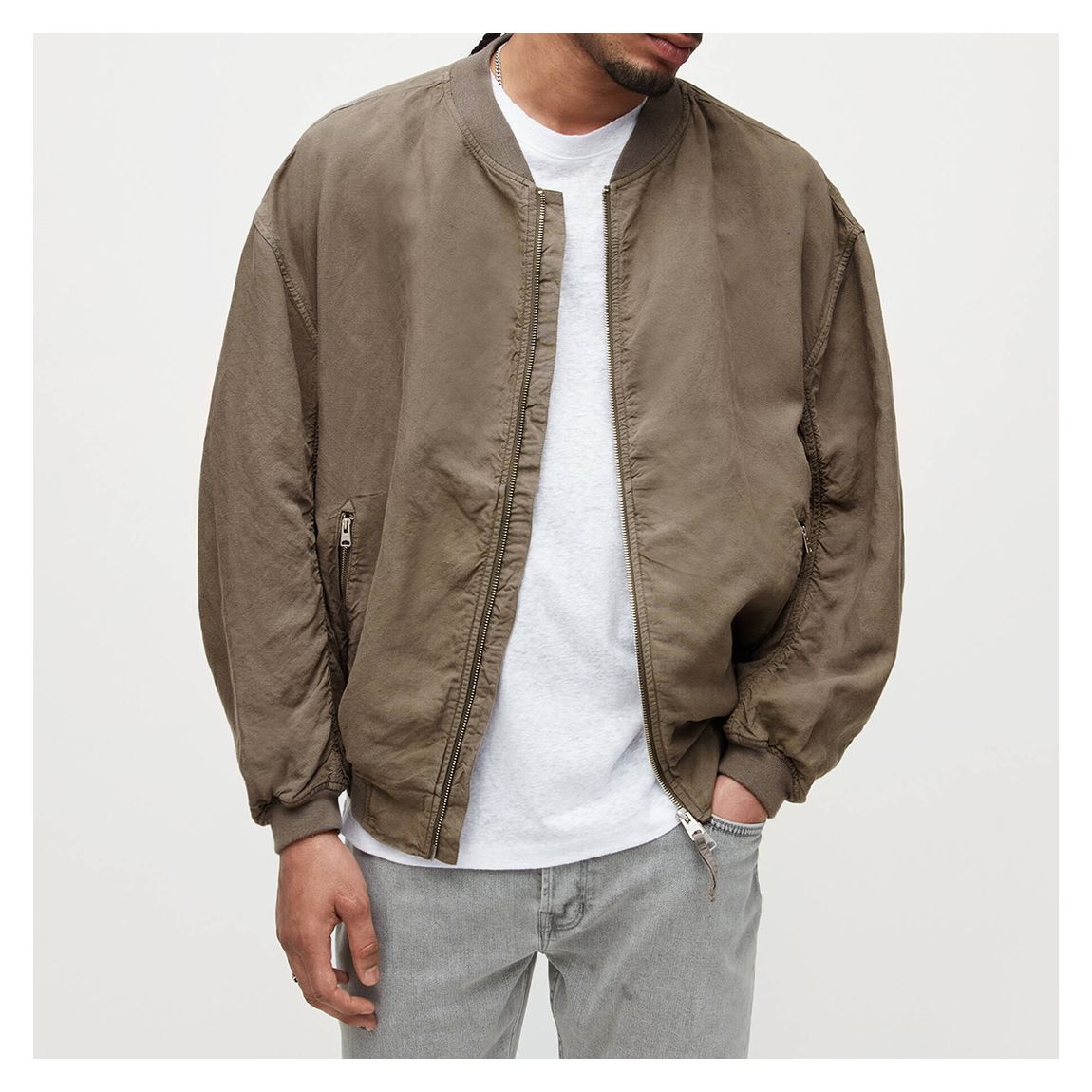 Dark Grey Bolsa Bomber Jacket main product photo