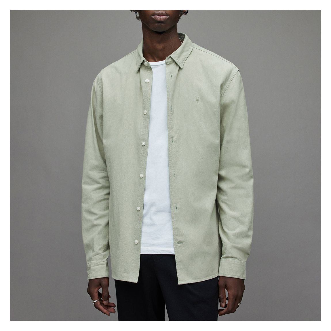 Sage Green Lovell Cotton Shirt main product photo