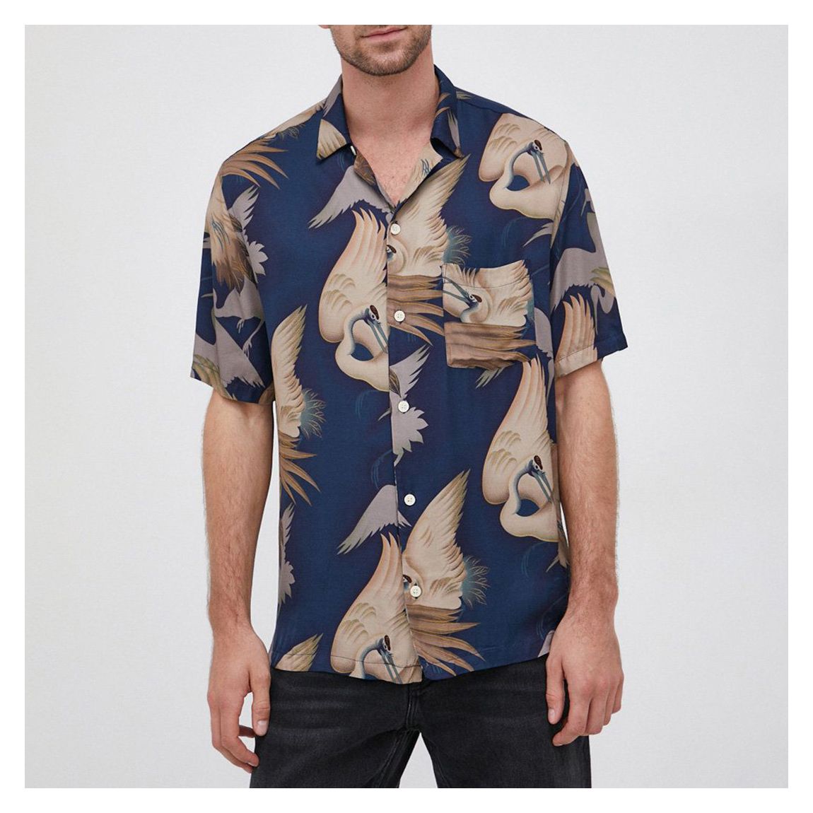 Navy Wader Short Sleeve Shirt main product photo