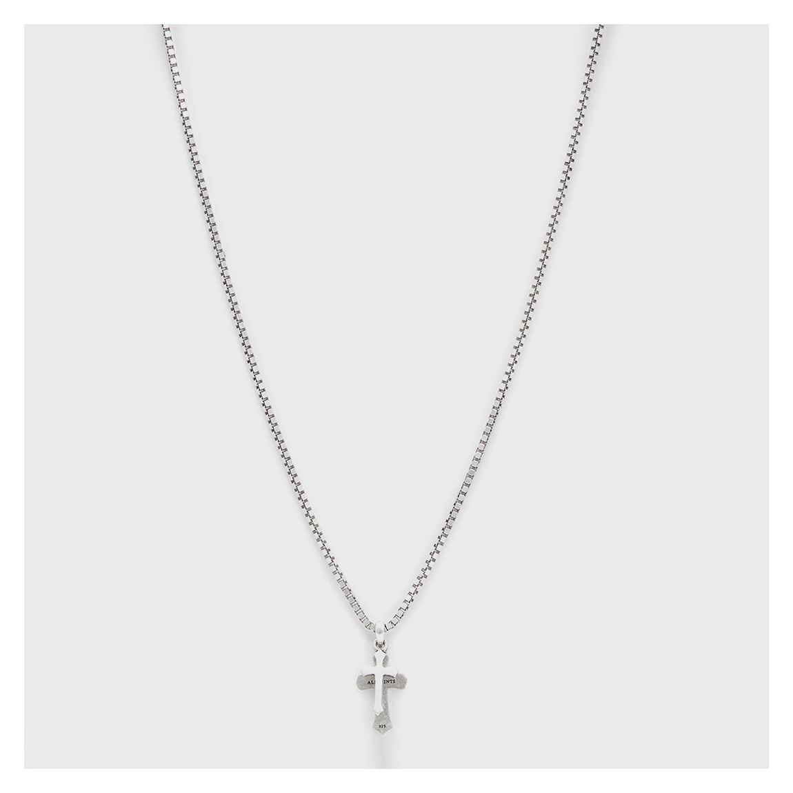 Silver Double Cross Necklace main product photo