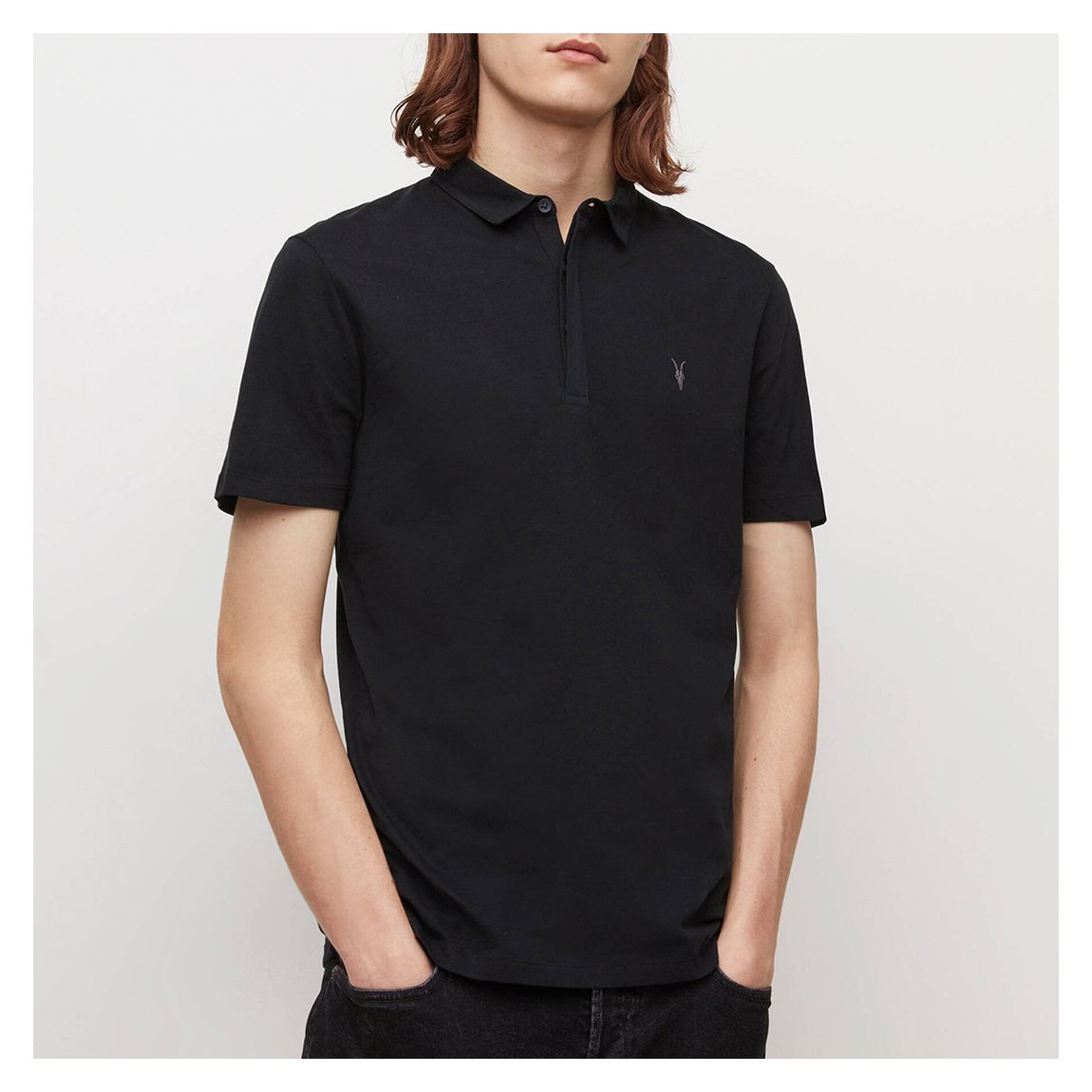Black Brace Cotton Polo Shirt main product photo