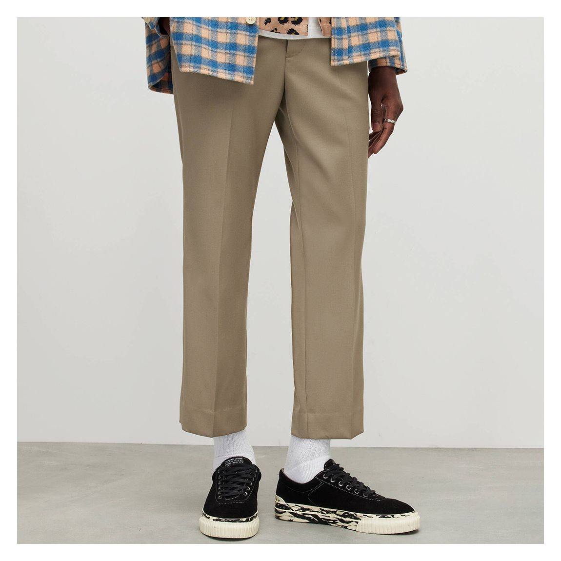 Beige Tanar Wool Blend Trousers main product photo