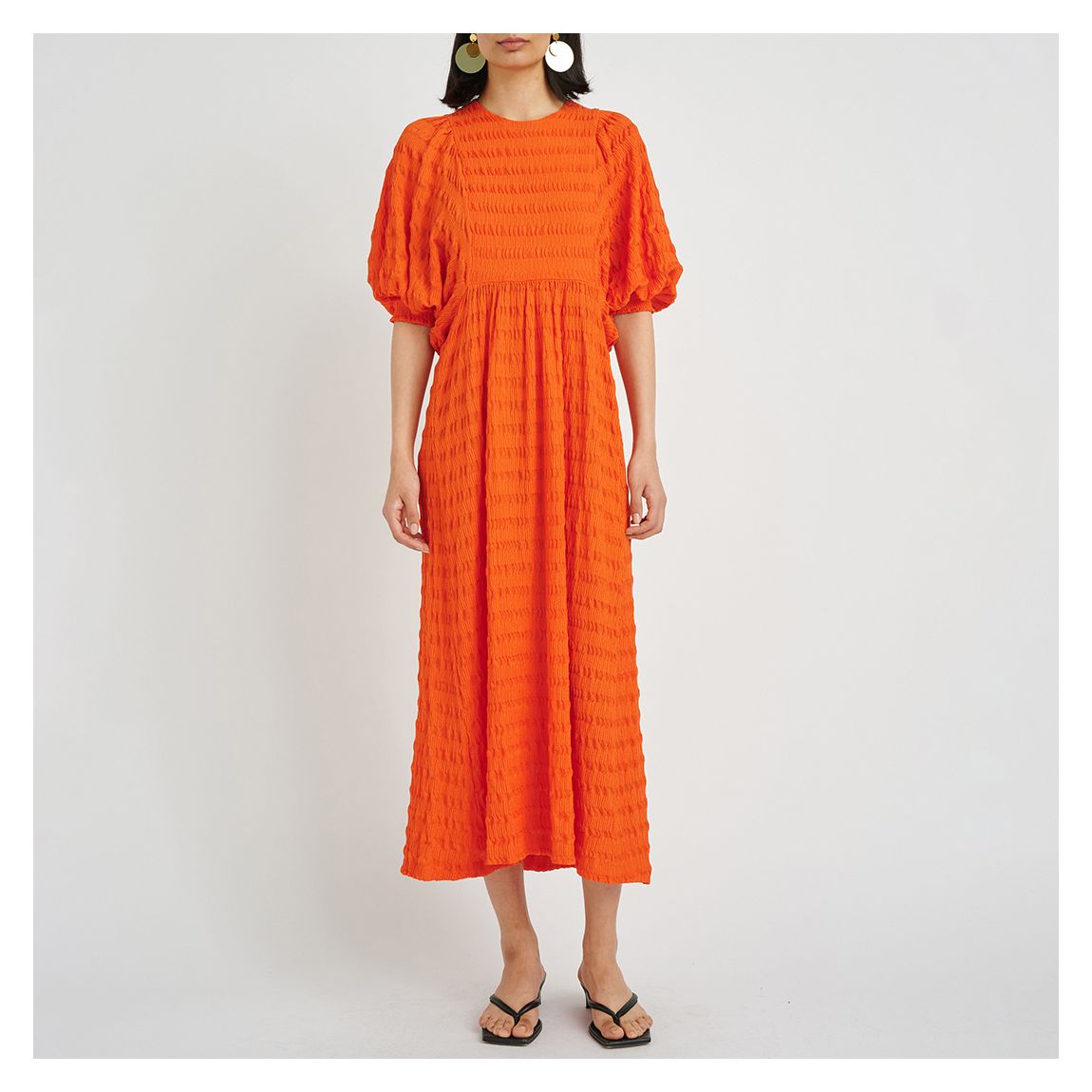 Orange Zabelle Midi Dress main product photo