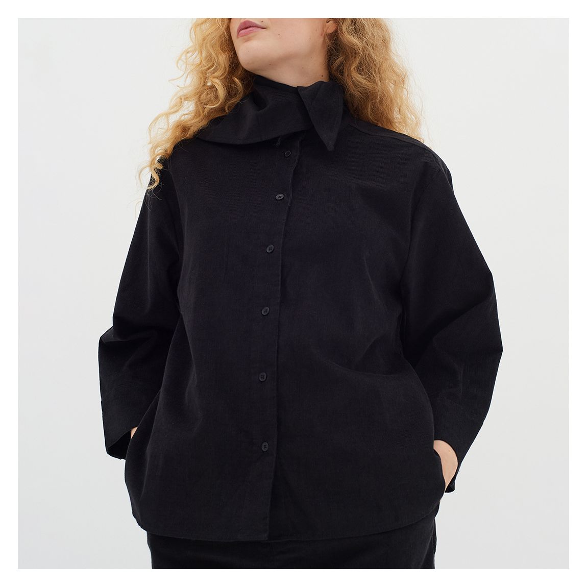 Black Carmen Cotton Shirt main product photo