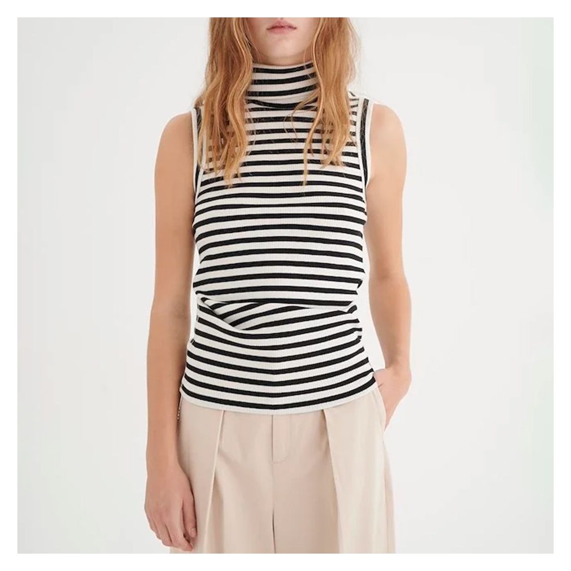 DagnaIW Striped Rollneck Top main product photo