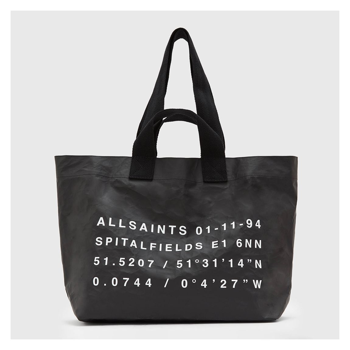 Black Acari Paper Tote Bag main product photo