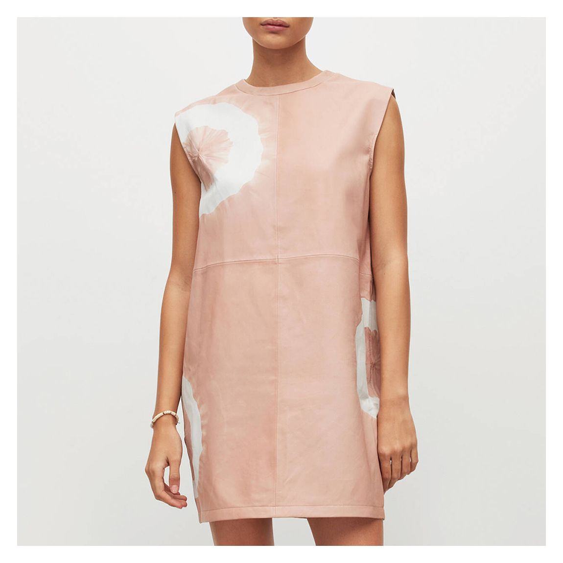 Pink Mika Leather Tie Dye Dress main product photo