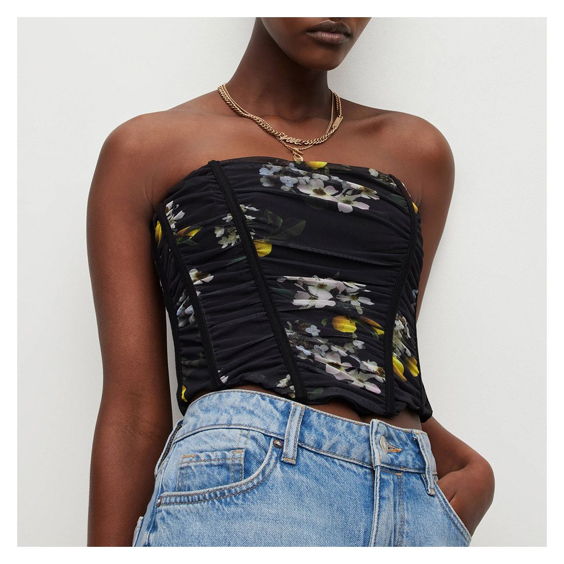 Black Kym Eugenia Corset Top main product photo