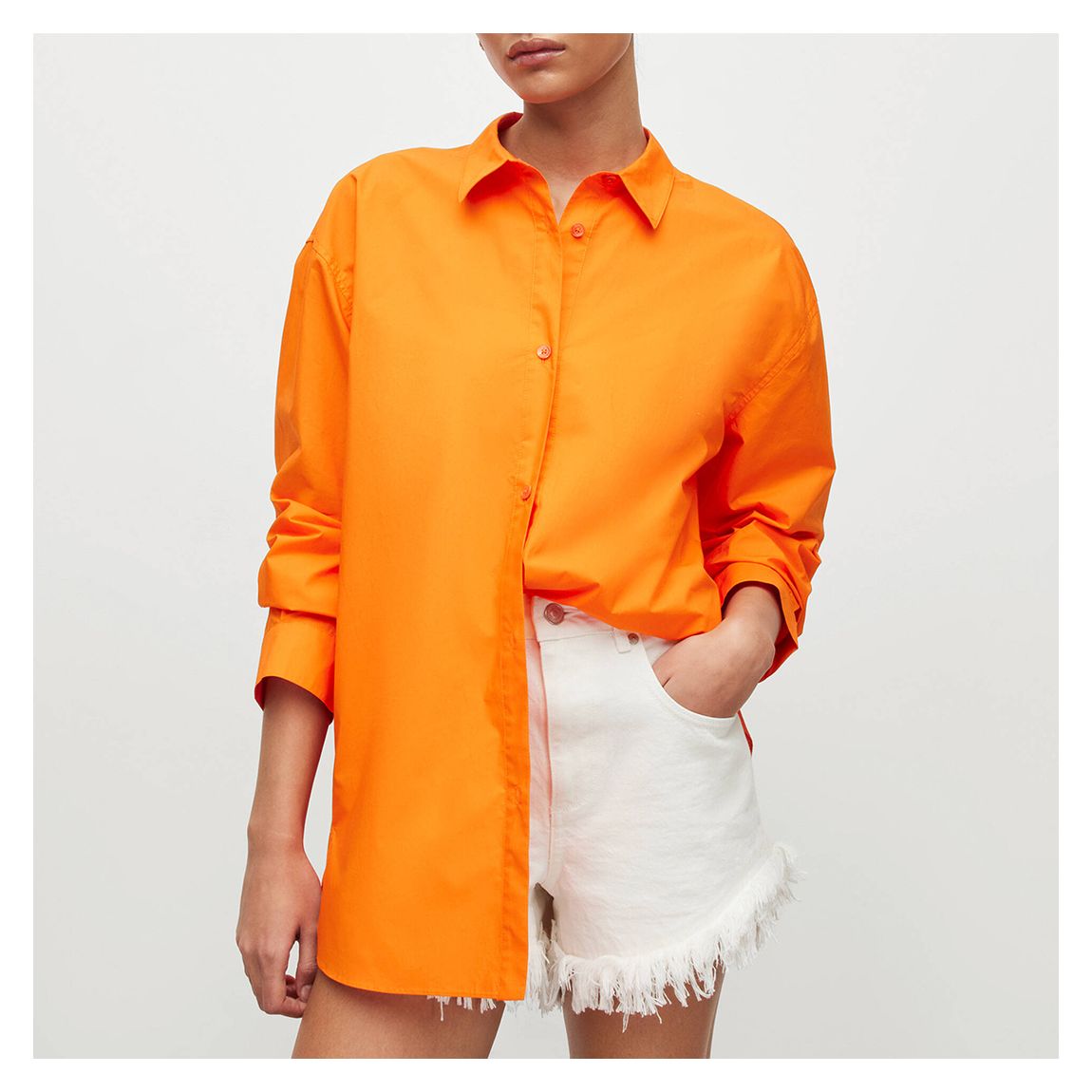 Orange Sasha Cotton Shirt main product photo