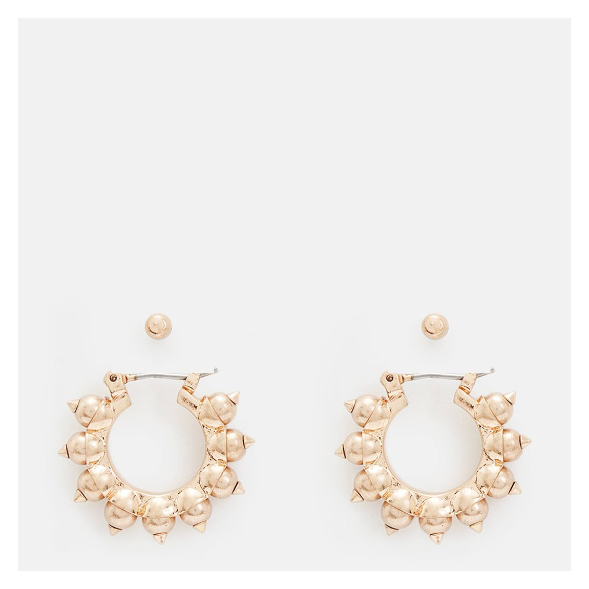 Gold Dana Stud Mini Hoop Earrings main product photo