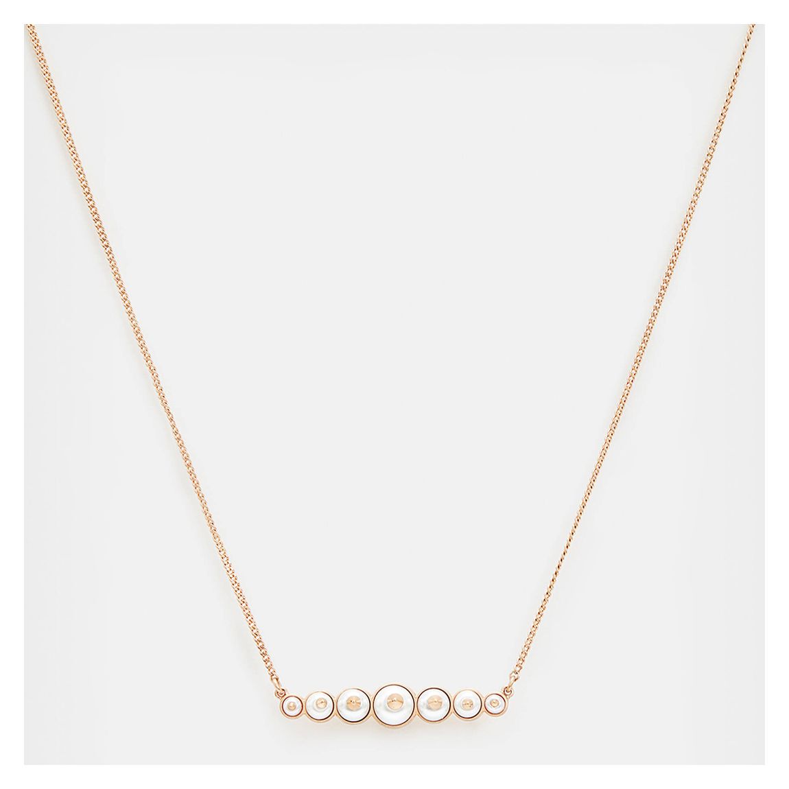 Warm Brass Dana Pearl Bar Necklace main product photo