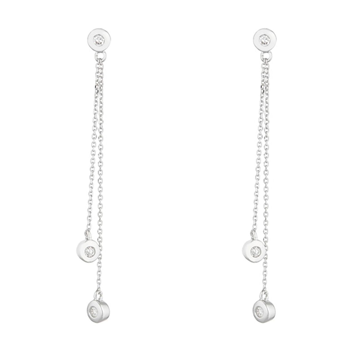 White Gold Hovering over your heart Diamond Earrings main product photo