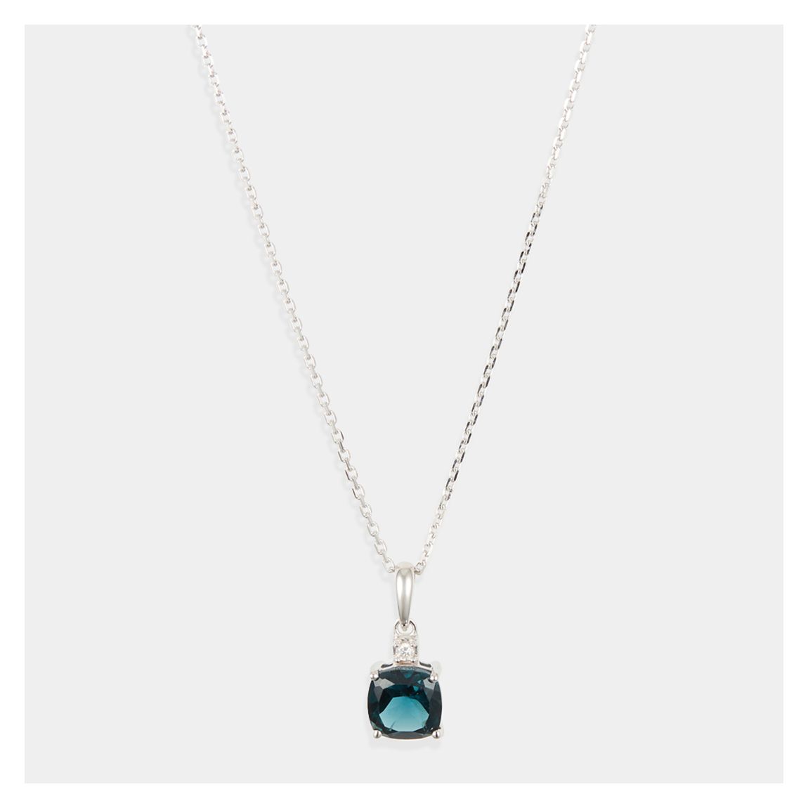 White Gold Tonga Topaz Pendant Necklace main product photo