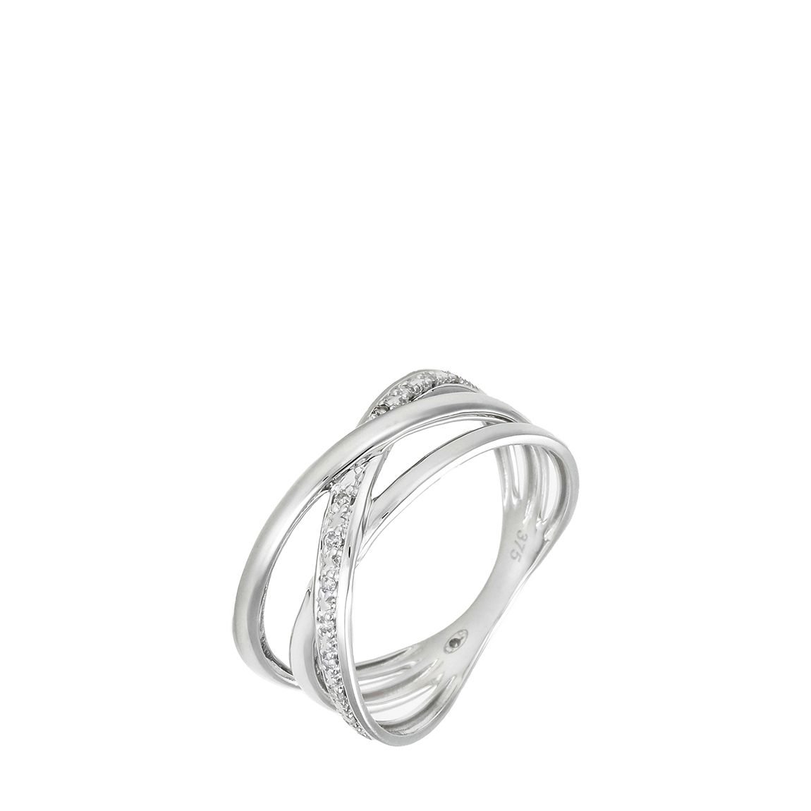 White Gold Intertwined love Diamond Ring main product photo