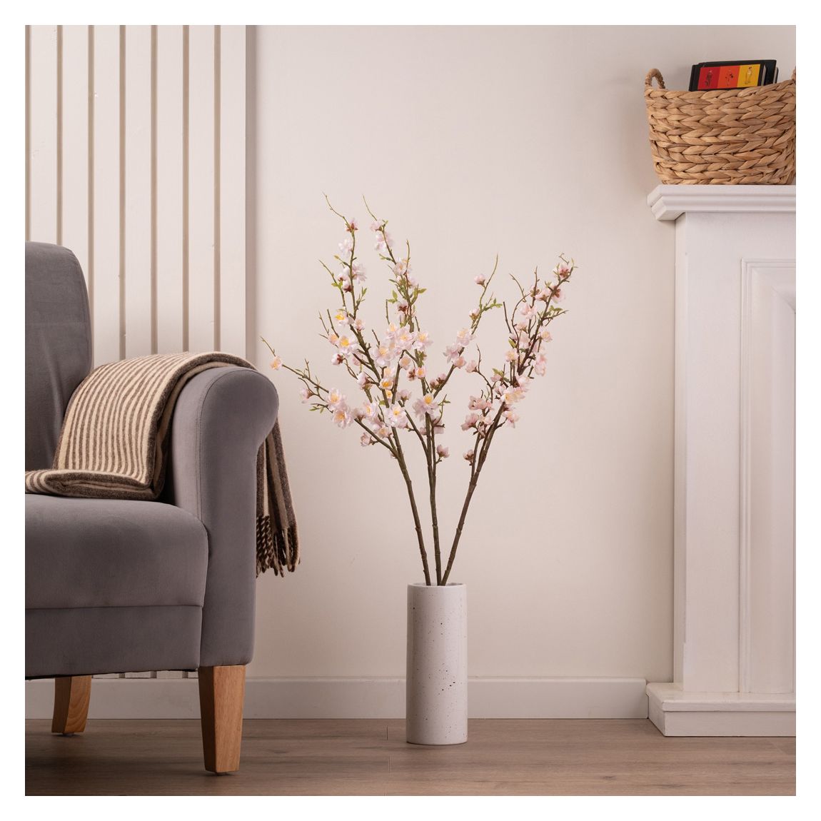 Faux Plum Blossom Spray Flower 94cm, Set of 3 main product photo