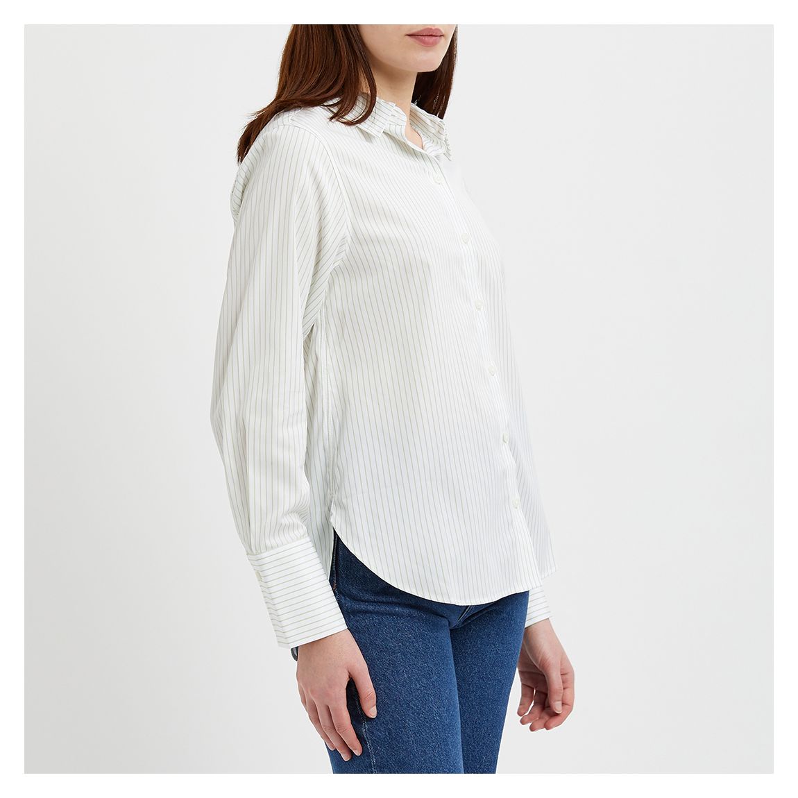White Stripe Polly Cotton Shirt main product photo