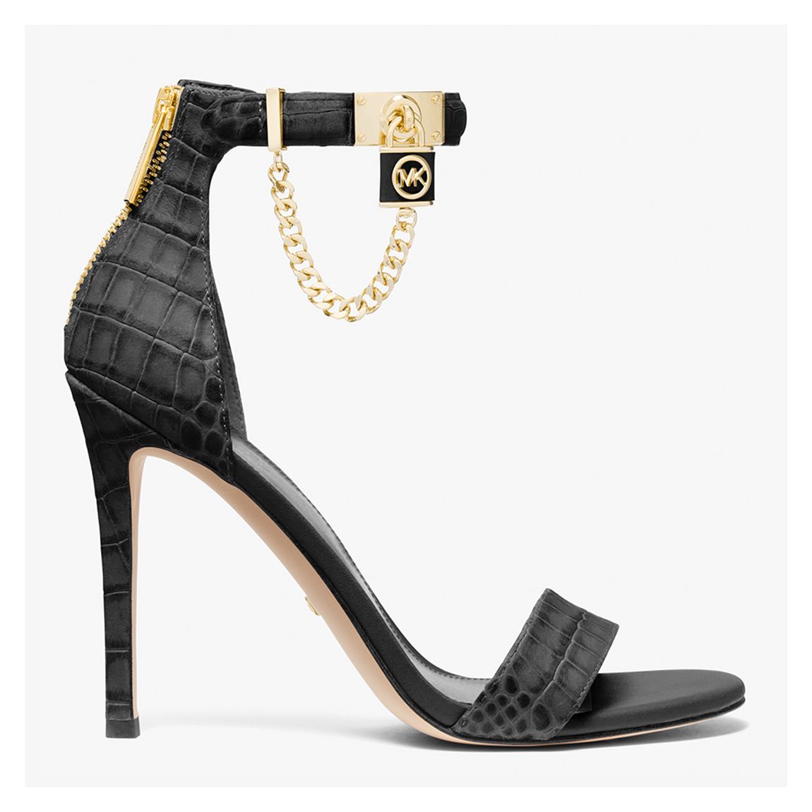Black Hamilton Leather Heeled Sandals main product photo