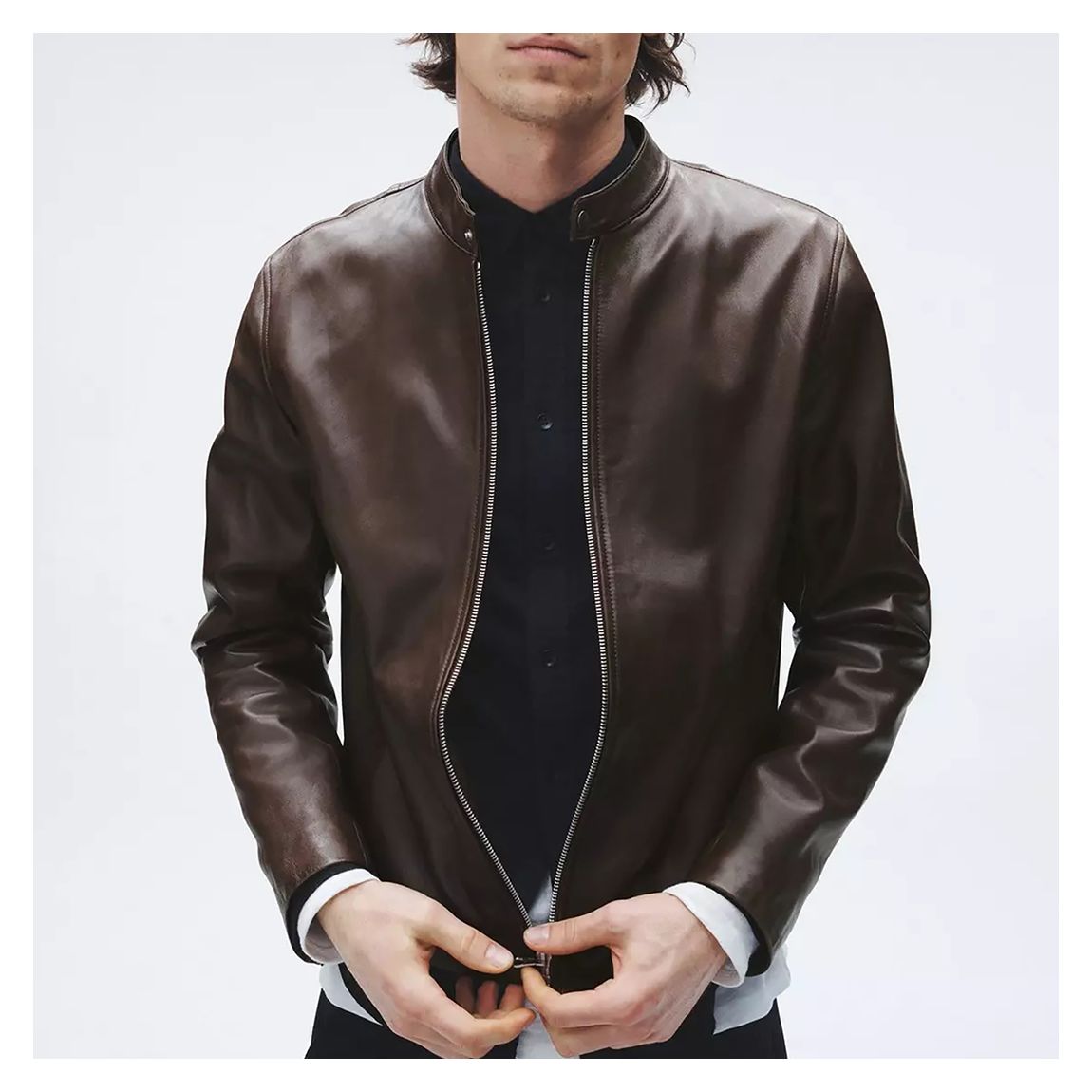 Brown Archive Cafe Racer Jacket main product photo