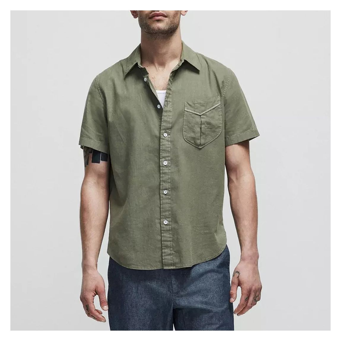 Khaki Arrow Short Sleeves Shirt main product photo