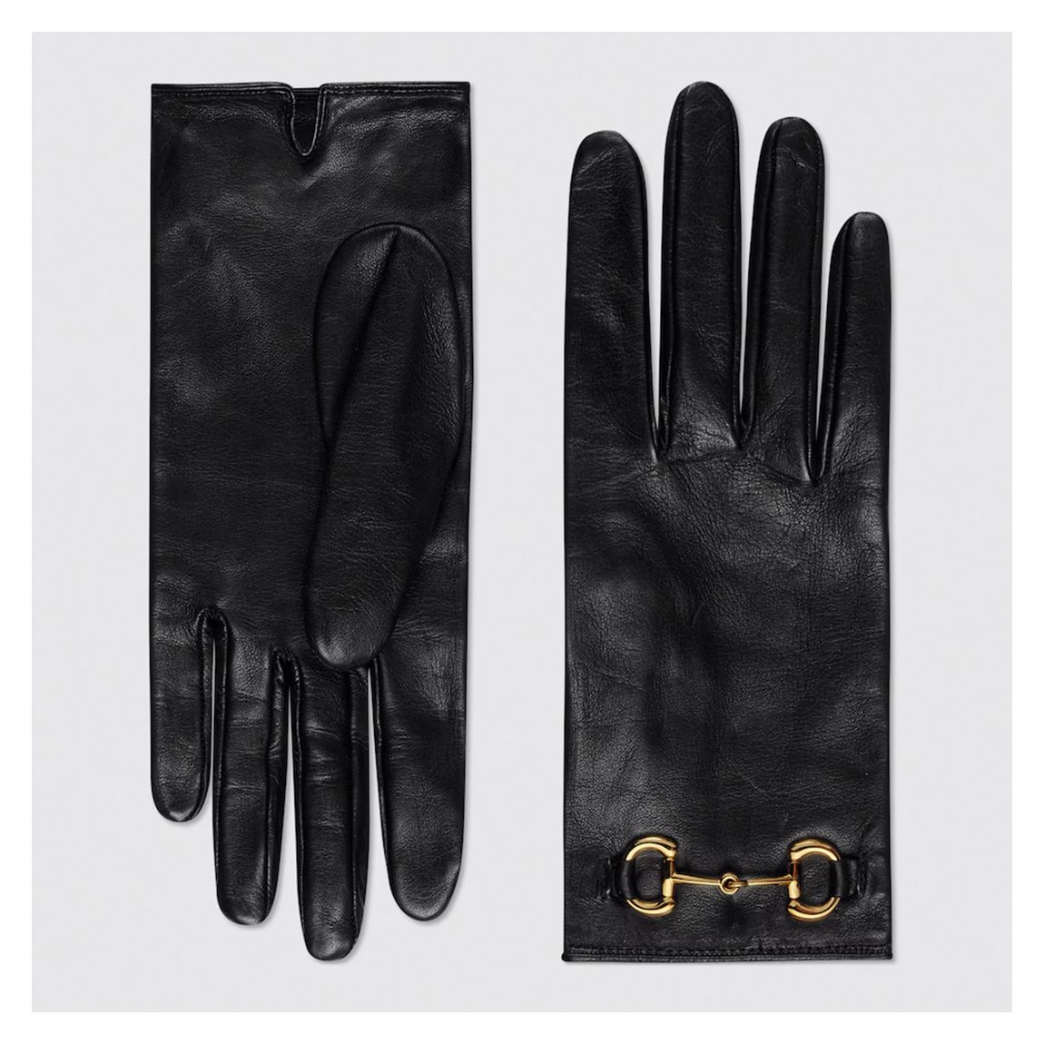 Black Gucci Leather Gloves With Horsebit main product photo