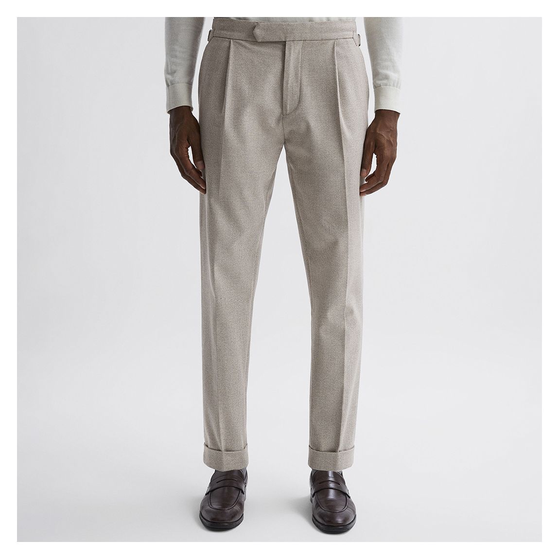 Ecru Puppytooth Trousers main product photo