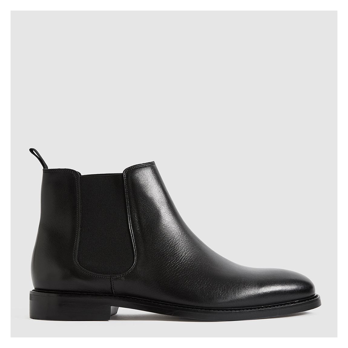 Black Tenor Leather Chelsea Boots main product photo