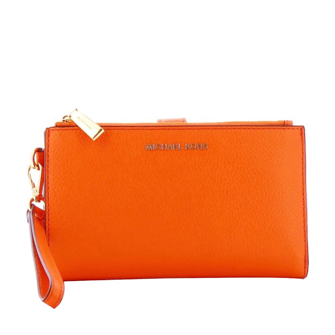 Apricot Jet Set Double Zip Wristlet main product photo