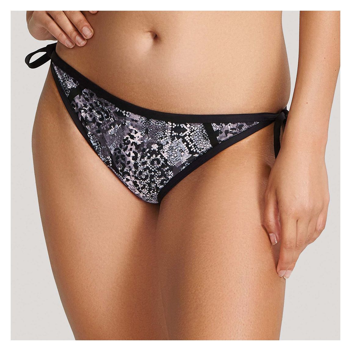 Black Snake Print Jolee Tie Side Brief main product photo