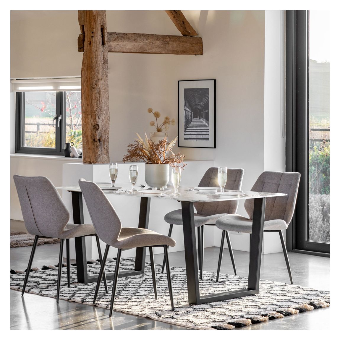 Sutton Dining Table White Effect main product photo