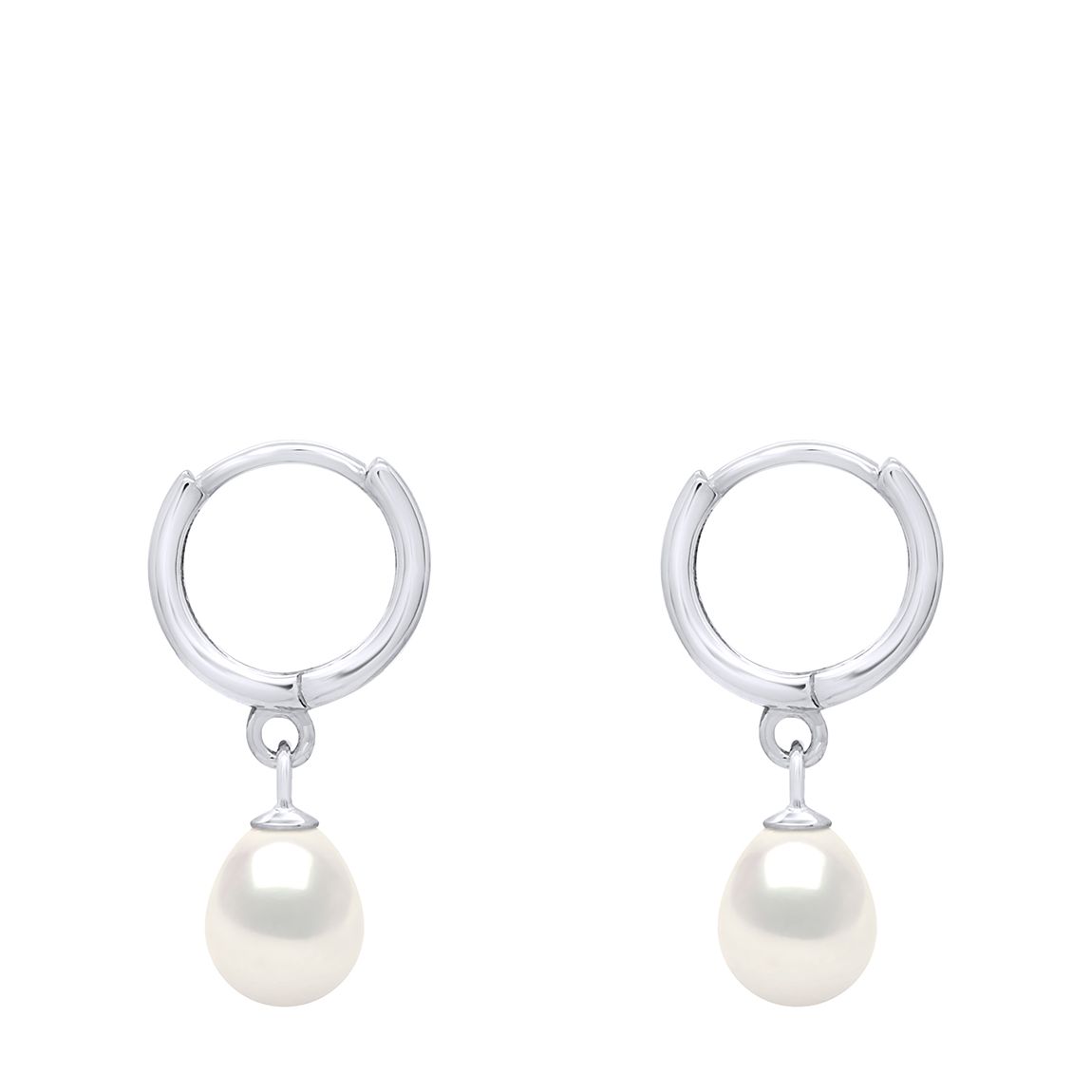 Natural White Pearl Earrings 7-8 mm main product photo