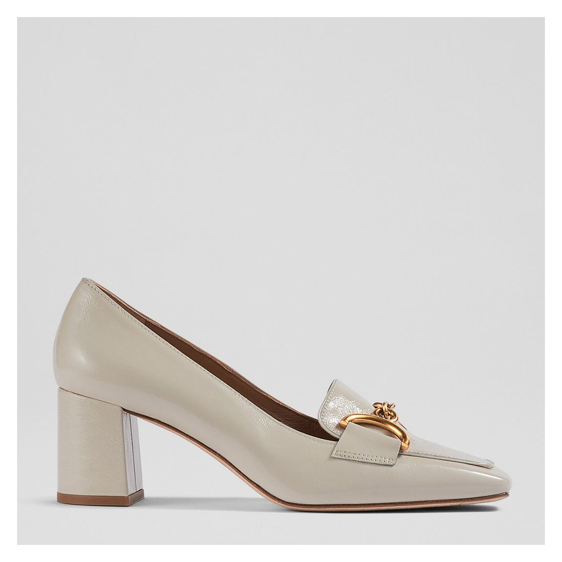 White Leather Samantha Court Heels main product photo