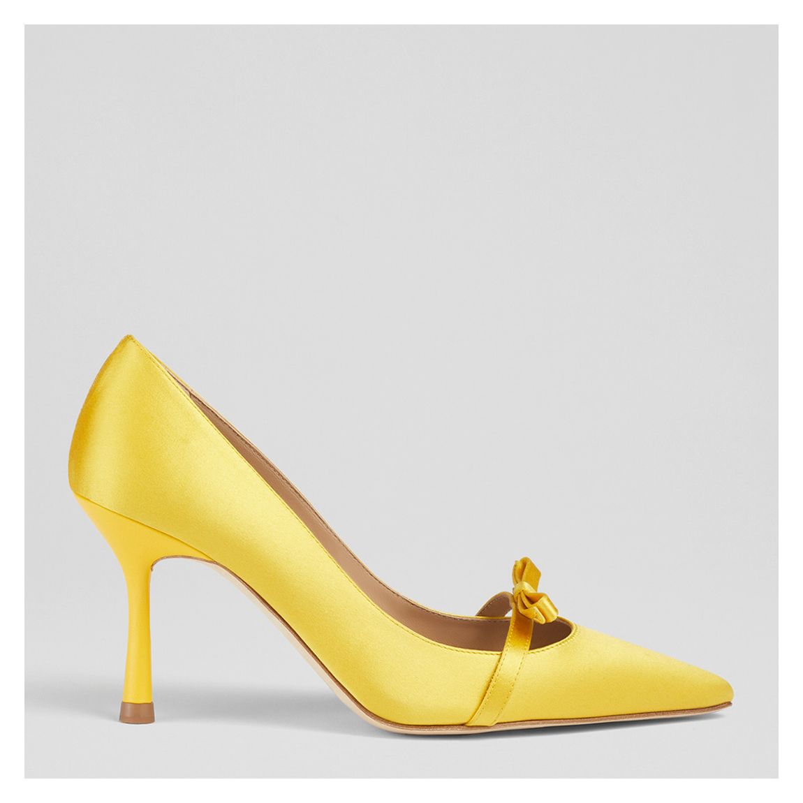 Yellow Leather Viola Court Heels main product photo