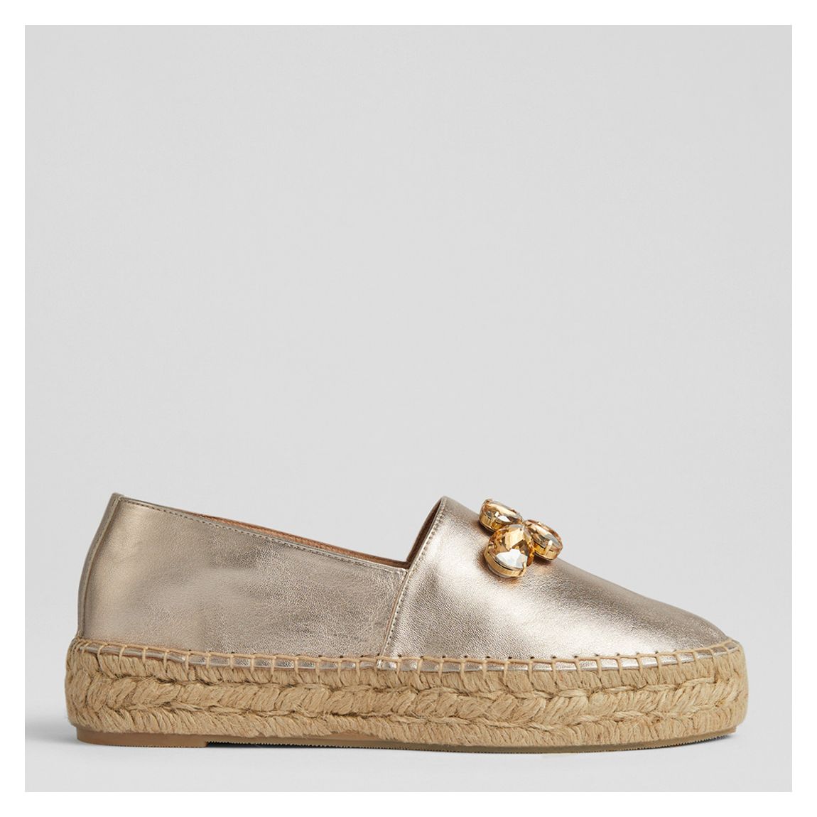 Gold Leather Talisa Espadrilles main product photo