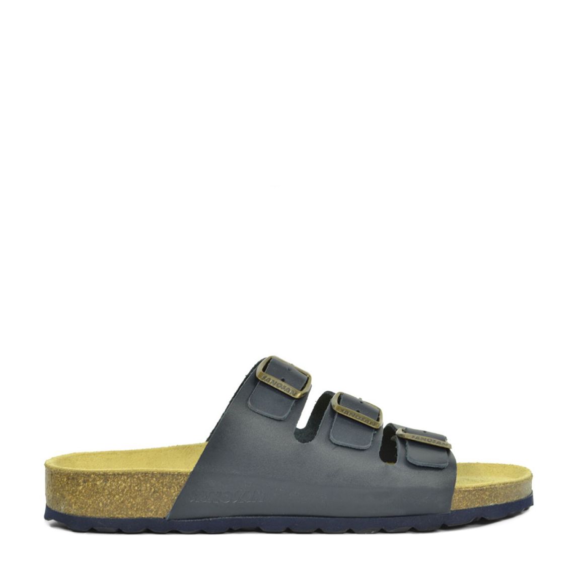 Women's Navy Leather Lisbon Sandal main product photo