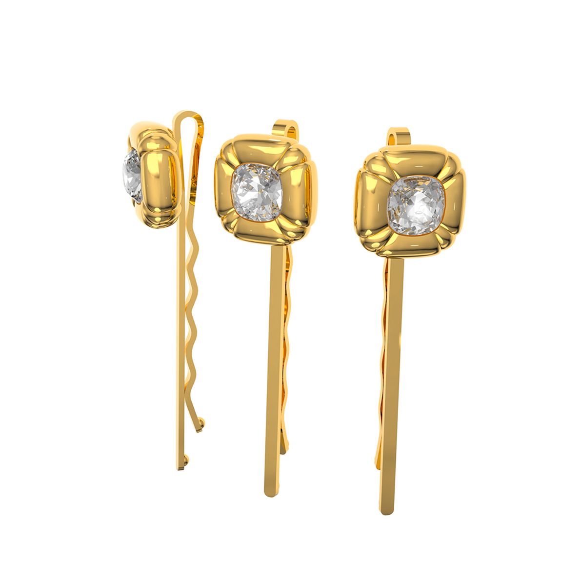 Gold Plated Swarovski Hair Pin Set main product photo