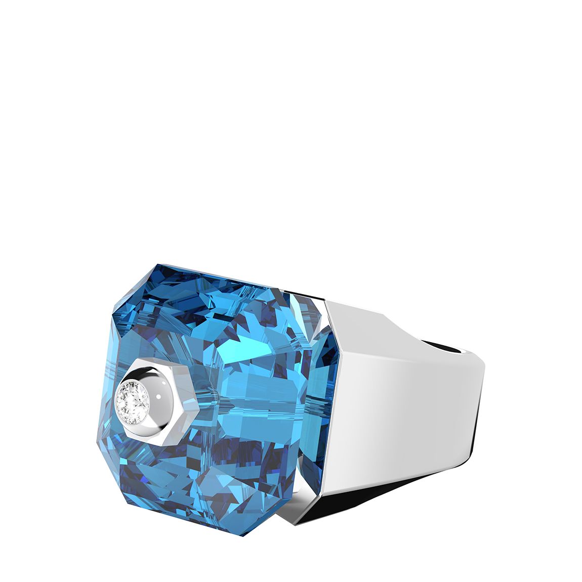 Blue Square Cut Numina Ring main product photo