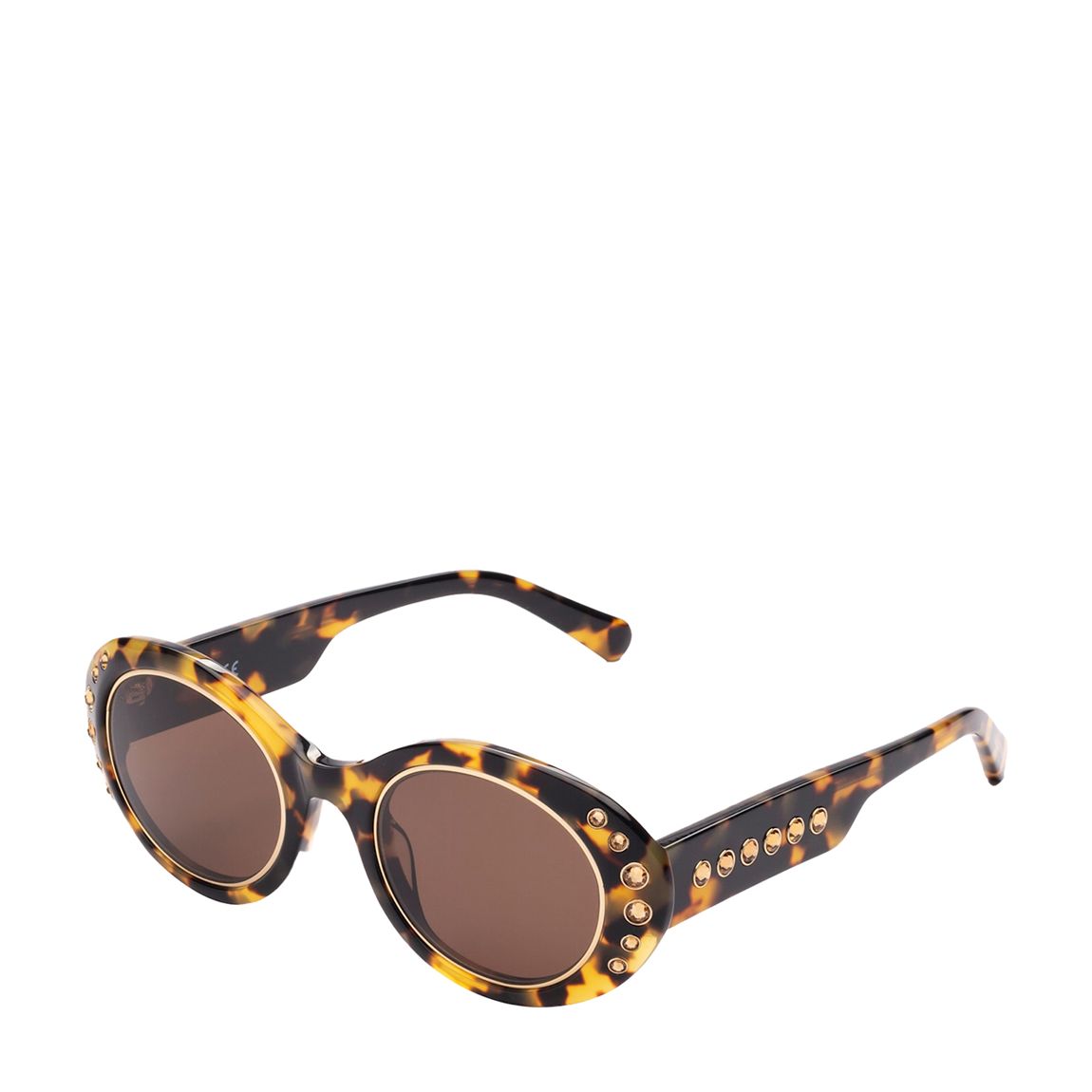 Brown Oversized Pave Sunglasses main product photo