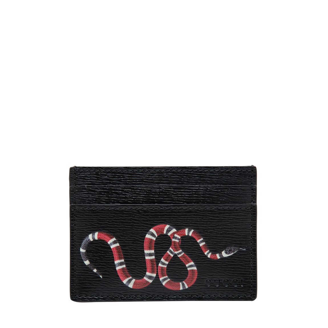 Gucci Black Kingsnake GG Supreme Cardholder main product photo